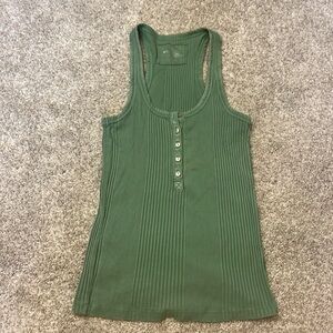 Comfy ribbed green Aerie tank top